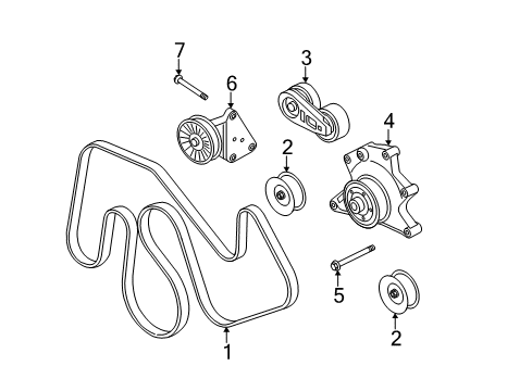 2013 Ford F-350 Super Duty Belts & Pulleys, Maintenance Diagram 3 - Thumbnail