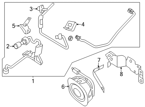 2019 Ford Police Interceptor Sedan Front Lamps - Flasher Lamps Diagram 2 - Thumbnail