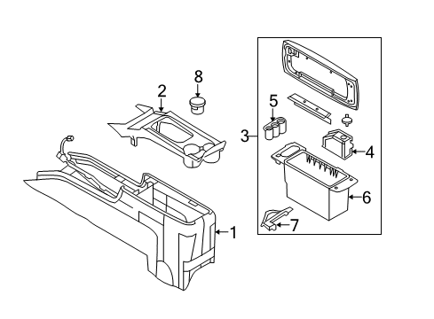 2005 Ford Crown Victoria Console Diagram