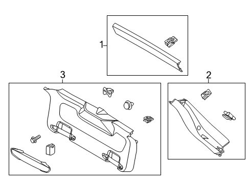 2016 Ford Focus Trim - Tailgate Diagram for F1EZ-5842907-AC