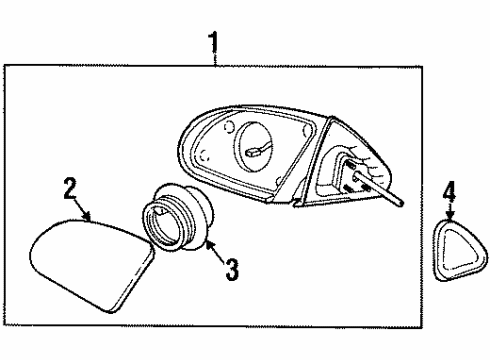 1997 Lincoln Mark VIII Motor Assembly Diagram for F7LZ-17D696-BA