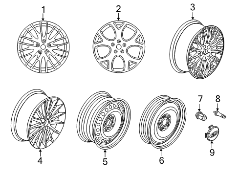 2017 Ford Focus Wheels, Covers & Trim Diagram 3 - Thumbnail