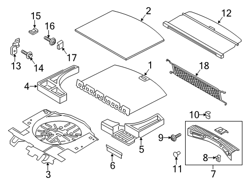 2015 Lincoln MKC Interior Trim - Rear Body Diagram