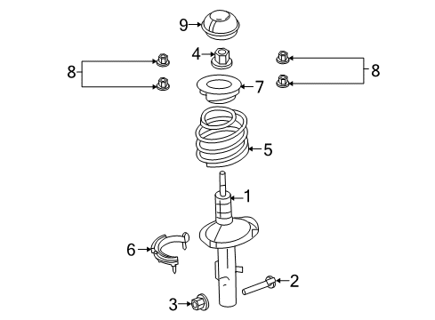 2010 Ford Taurus Cover Diagram for AA8Z-3C239-A