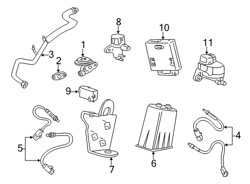 2003 Ford Mustang Tube - EGR Valve To Diagram for 2R3Z-9D477-AD