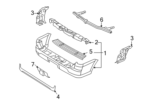 2004 Lincoln Navigator Rear Bumper Diagram