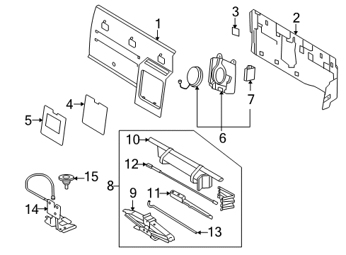 2008 Ford Explorer Sport Trac Interior Trim - Cab Diagram 1 - Thumbnail