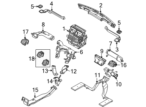 2011 Lincoln MKS Duct - Air Diagram for 8A5Z-18C420-B