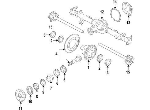 2023 Ford Ranger Rear Axle, Differential, Propeller Shaft Diagram