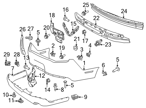 2012 Ford Mustang Rear Bumper Diagram