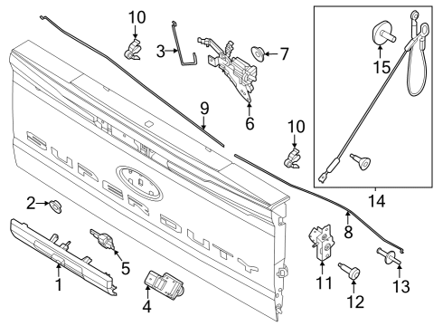 2023 Ford F-250 Super Duty Parking Aid Diagram 9 - Thumbnail