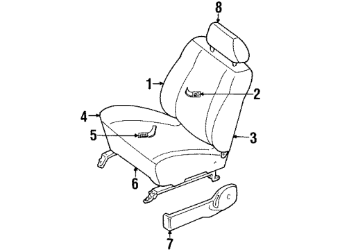 1997 Ford Escort Pad Diagram for F7CZ54632A22AA