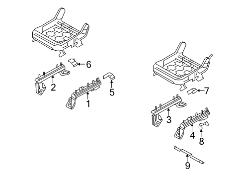 2003 Lincoln Navigator Tracks & Components Diagram 3 - Thumbnail