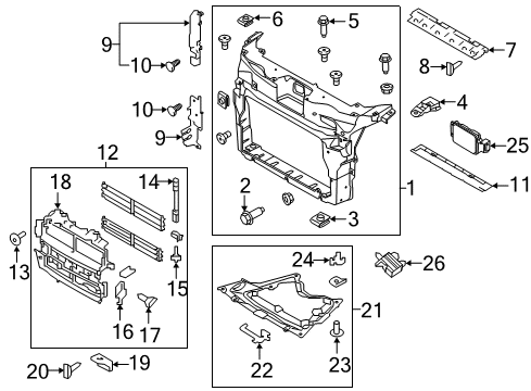 2019 Ford Explorer Radiator Support Diagram