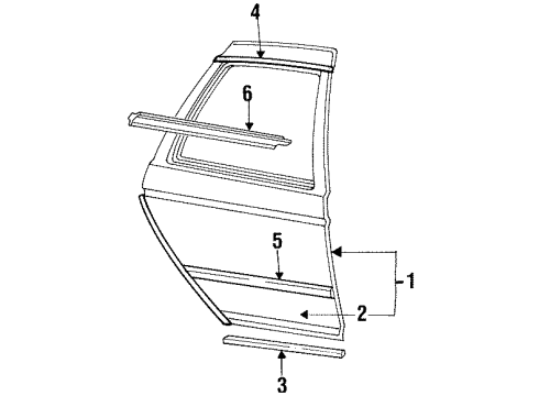 1993 Mercury Sable Lock Assembly Door Diagram for F4DZ5426412B