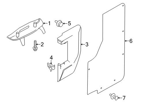 2021 Ford Transit-350 HD Interior Trim - Side Door Diagram 4 - Thumbnail