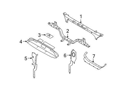 2008 Ford F-350 Super Duty Radiator Support Diagram