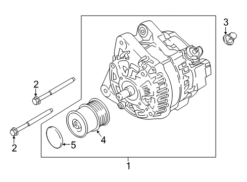 2020 Ford EcoSport Alternator Assembly Diagram for H1BZ-10346-M