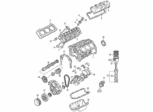 2001 Ford Taurus Piston And Pin Assembly Diagram for 1U2Z-6108-CA