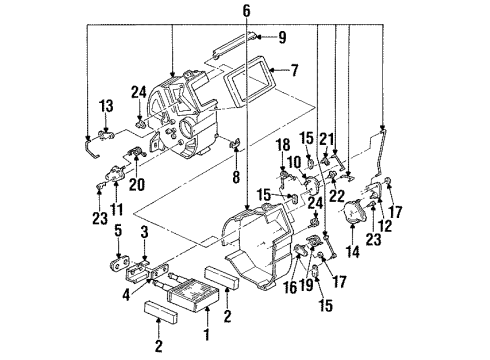 1996 Mercury Tracer Wheel - Blower Motor Diagram for F1CZ-19834-A