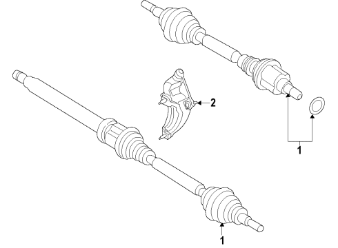 2014 Ford Escape Front Axle Shafts & Joints, Drive Axles Diagram