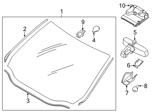 2024 Ford Edge COVER - RAIN SENSOR Diagram for KT4Z-17D550-AB