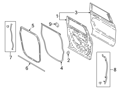 2024 Ford Expedition Door & Components Diagram