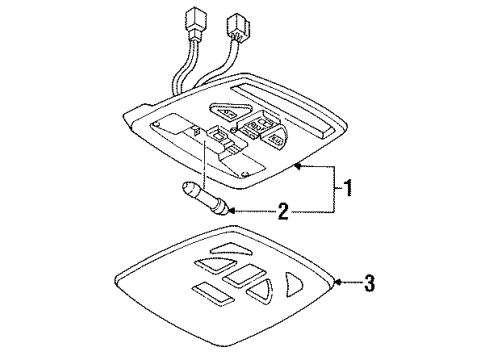 1997 Ford Probe Bulb Diagram for F32Z13466G