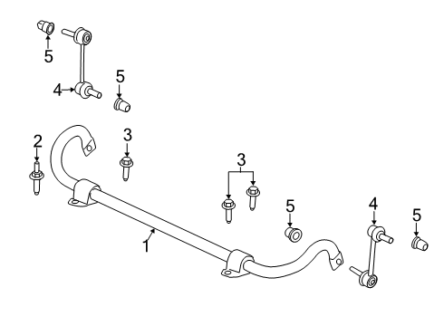 2023 Lincoln Aviator Stabilizer Bar & Components - Front Diagram