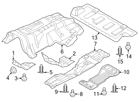 2023 Ford Bronco Under Cover & Splash Shields Diagram 2 - Thumbnail