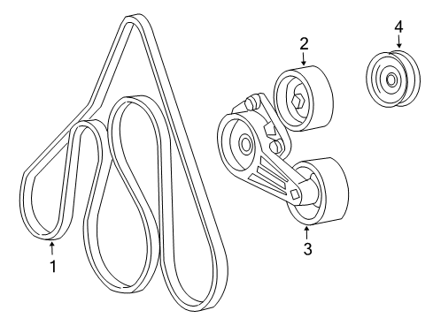 2007 Lincoln Mark LT Belts & Pulleys Diagram