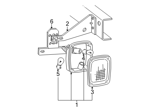 2001 Ford F-350 Super Duty Tail Lamps Diagram