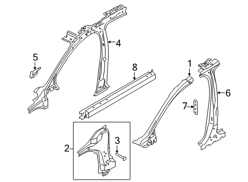 2019 Lincoln MKC Reinforcement Diagram for GJ7Z-7820403-A