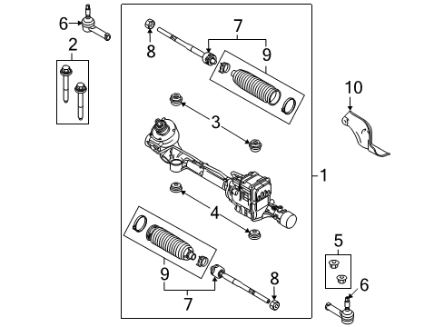 2012 Ford Flex P/S Pump & Hoses, Steering Gear & Linkage Diagram 4 - Thumbnail