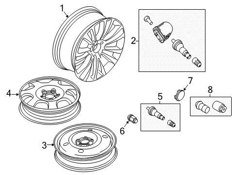 2018 Lincoln MKX Wheels Diagram 3 - Thumbnail