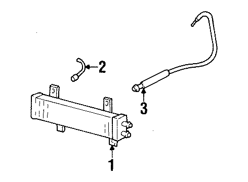 2000 Mercury Cougar Hose - Oil Cooler Diagram for XS2Z-7A031-FB