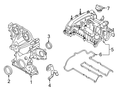 2021 Ford EcoSport Valve & Timing Covers Diagram 1 - Thumbnail