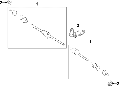 2008 Ford Taurus X Front Axle Shafts & Joints, Drive Axles Diagram