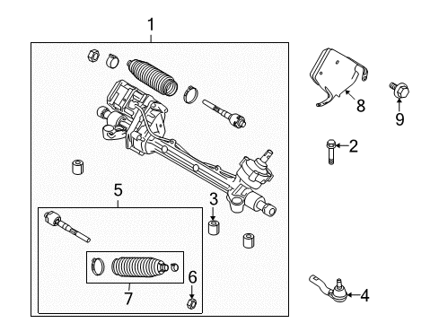 2011 Ford Fusion Steering Column & Wheel, Steering Gear & Linkage Diagram 9 - Thumbnail