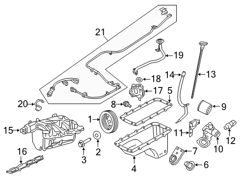 2013 Ford Expedition Engine Parts & Mounts, Timing, Lubrication System Diagram 1 - Thumbnail