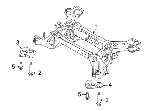 2016 Lincoln MKX Suspension Mounting - Rear Diagram 2 - Thumbnail