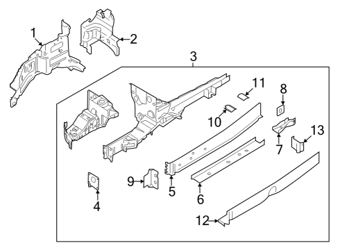 2023 Ford E-Transit APRON ASY - FRONT FENDER Diagram for PK4Z-16055-C