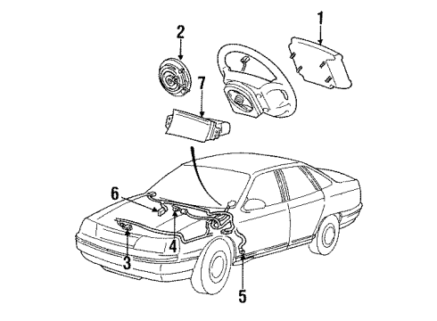 1993 Ford Taurus Sensor Assembly Diagram for F2DZ14B007A