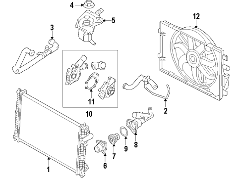 2009 Mercury Milan Pump Assembly - Water Diagram for EU2Z-8501-D