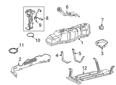 2004 Ford F-150 SENDER AND PUMP ASY Diagram for 4L3Z-9H307-A