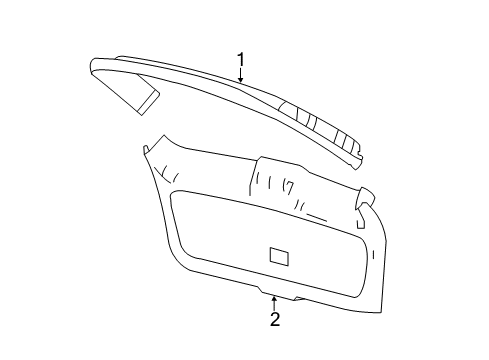 2012 Ford Edge Interior Trim - Lift Gate Diagram