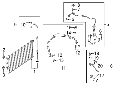 2021 Ford Escape A/C Condenser Diagram 2 - Thumbnail