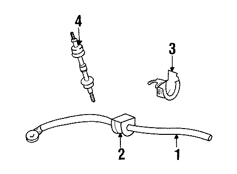 2002 Mercury Grand Marquis Rear Suspension, Control Arm Diagram 3 - Thumbnail