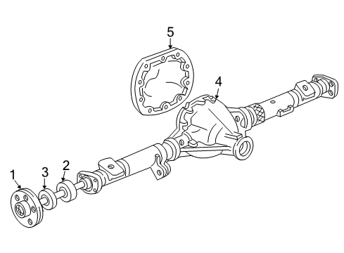 2001 Ford Ranger Axle Housing - Rear Diagram