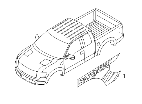 2012 Ford F-150 Decals Diagram